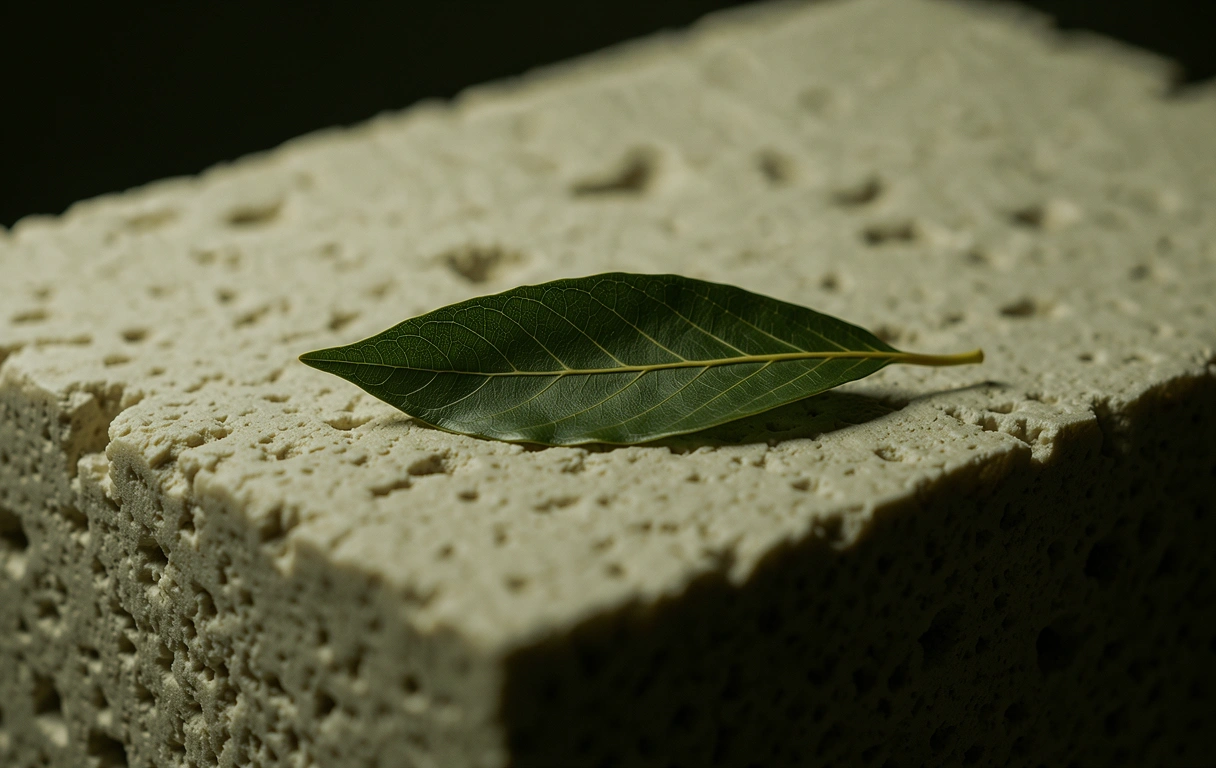 Botanical detail on stone